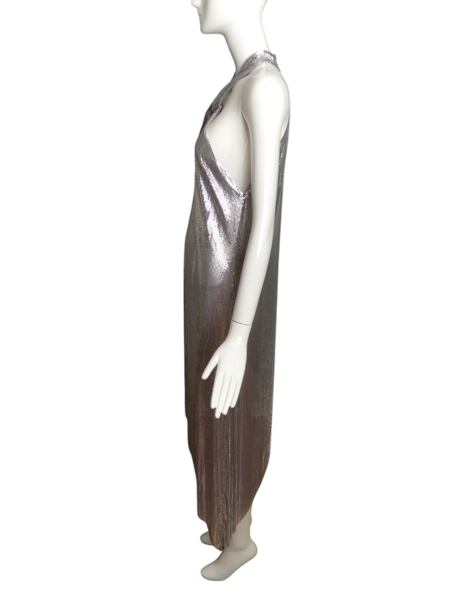 PACO RABANNE- NWT 2024 Silver Metal Mesh Dress, Size 8