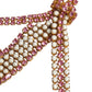 1960s Pink & White Rhinestone Necklace