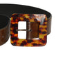 YVES SAINT LAURENT- 1980s Brown Leather & Tortoise Belt, Waist 25