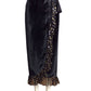 YVES SAINT LAURENT- 1970s Velvet & Chiffon Wrap Skirt, Size 10