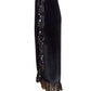 YVES SAINT LAURENT- 1970s Velvet & Chiffon Wrap Skirt, Size 10