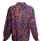 Yves Saint Laurent- 1970s Multi Color Wool Blouse, Size 8