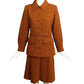 YVES SAINT LAURENT- 1970s 3pc Orange Tweed Skirt/Pant Suit, Size 12