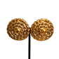 YVES SAINT LAURENT- 1990s Gold Coil Button Earrings