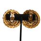 YVES SAINT LAURENT- 1990s Gold Coil Button Earrings