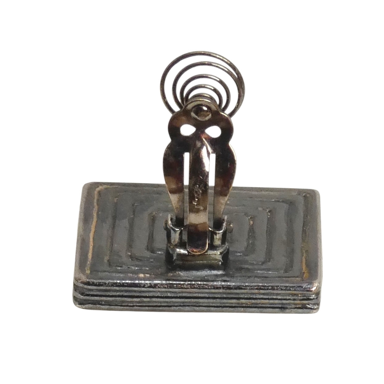 YVES SAINT LAURENT- 1980s Yellow Gripoix & Silver Square Earrings