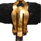 YVES SAINT LAURENT- 1980s Sculptural Metal Drop Earrings