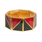 YVES SAINT LAURENT- 1980s Gold Plate & Enamel Bracelet