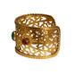 YVES SAINT LAURENT- 1970s Gold Etched Metal & Rhinestone Cuff