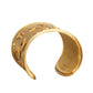 YVES SAINT LAURENT- Gold Etched Metal "Jazz" Cuff