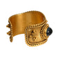 YVES SAINT LAURENT- 1970s  Limited Edition Gold Metal & Rhinestone Cuff