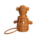 1950s Brown Straw Monkey Purse