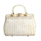 1960s White Wicker Seashell Purse