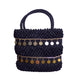 1960s Navy Raffia & Coin Purse