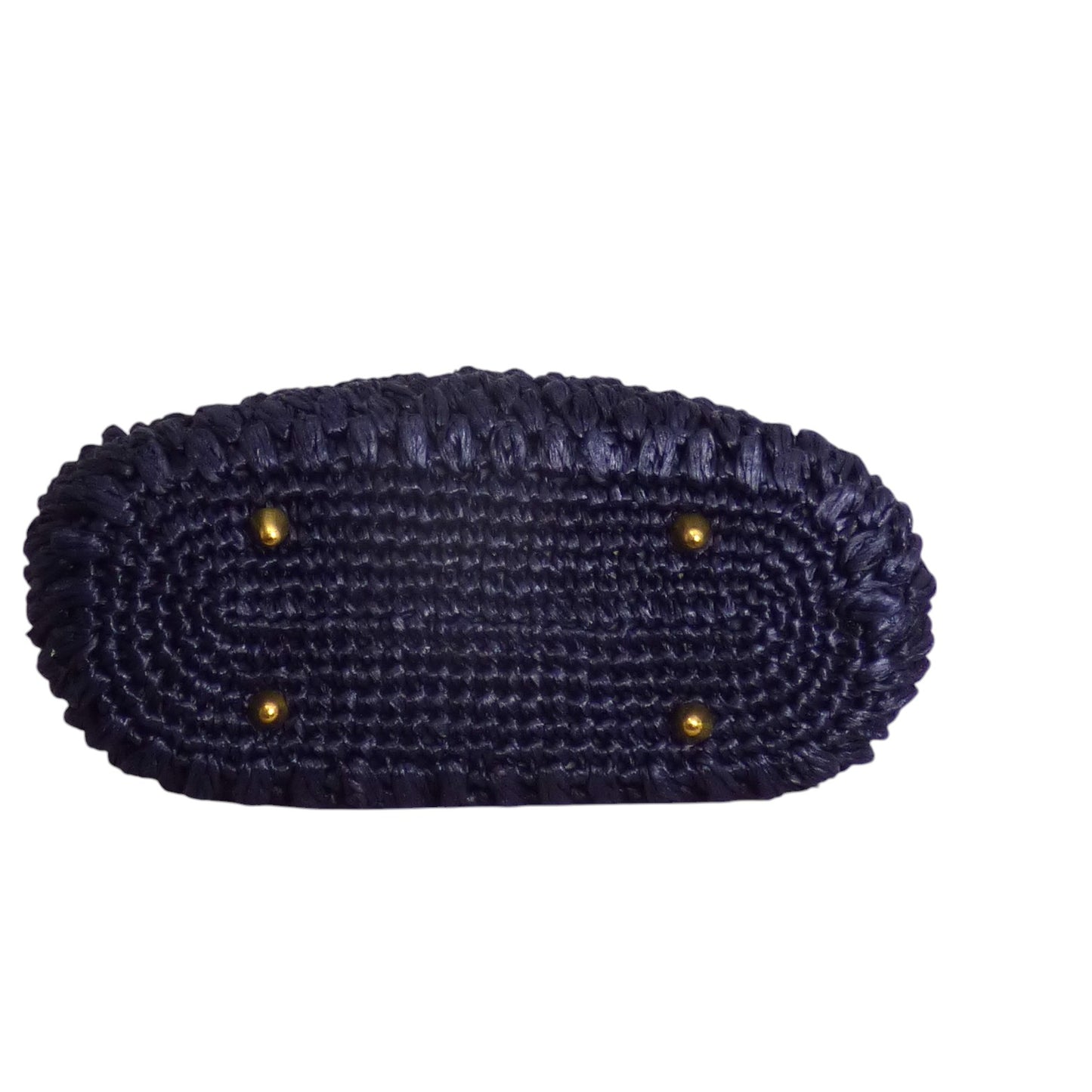 1960s Navy Raffia & Coin Purse