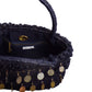 1960s Navy Raffia & Coin Purse