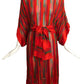 PAULINE TRIGERE- AS IS 1980s Silk Stripe Dressing Gown, Size 8