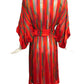 PAULINE TRIGERE- AS IS 1980s Silk Stripe Dressing Gown, Size 8