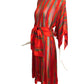 PAULINE TRIGERE- AS IS 1980s Silk Stripe Dressing Gown, Size 8
