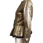 SAINT LAURENT- 1988 Black & Gold Metallic Stripe Jacket, Size 8