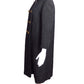 YVES SAINT LAURENT- 1960s Black Brocade Coat, Size 8