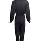 YVES SAINT LAURENT- 1970s Black Knit Jumpsuit, Size 10