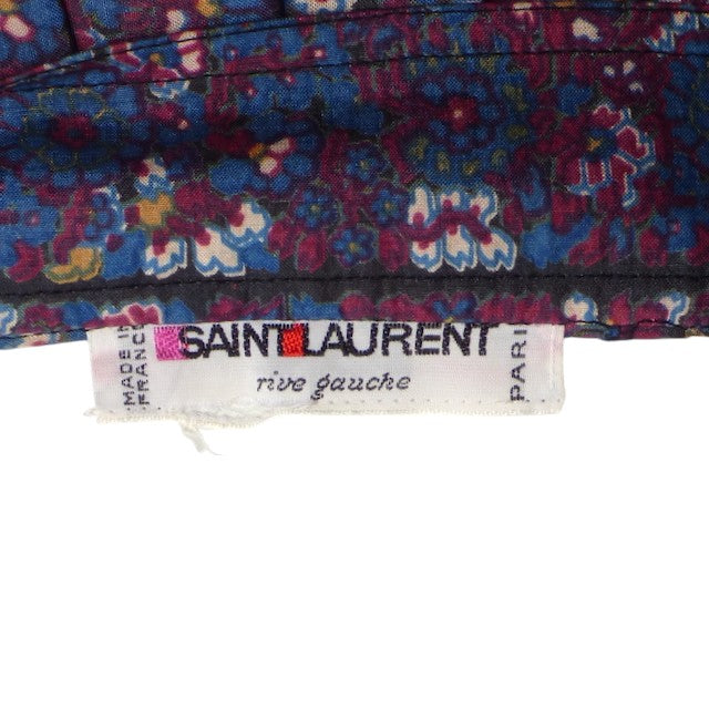 YVES SAINT LAURENT-  1980s Floral Pleated Skirt, Size 6