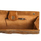 PIERRE CARDIN- 1970s Brown Snakeskin Clutch