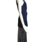 DION LEE- Navy & White Knit Evening Dress, Size 8