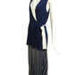 DION LEE- Navy & White Knit Evening Dress, Size 8
