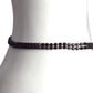 YVES SAINT LAURENT- 1980s Black Rhinestone and Rope Belt