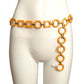 YVES SAINT LAURENT- 1960s Yellow Bakelite Chain Belt
