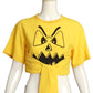MOSCHINO COUTURE- NWT 2020 Yellow Jack-O-Lantern T-Shirt, Size 10