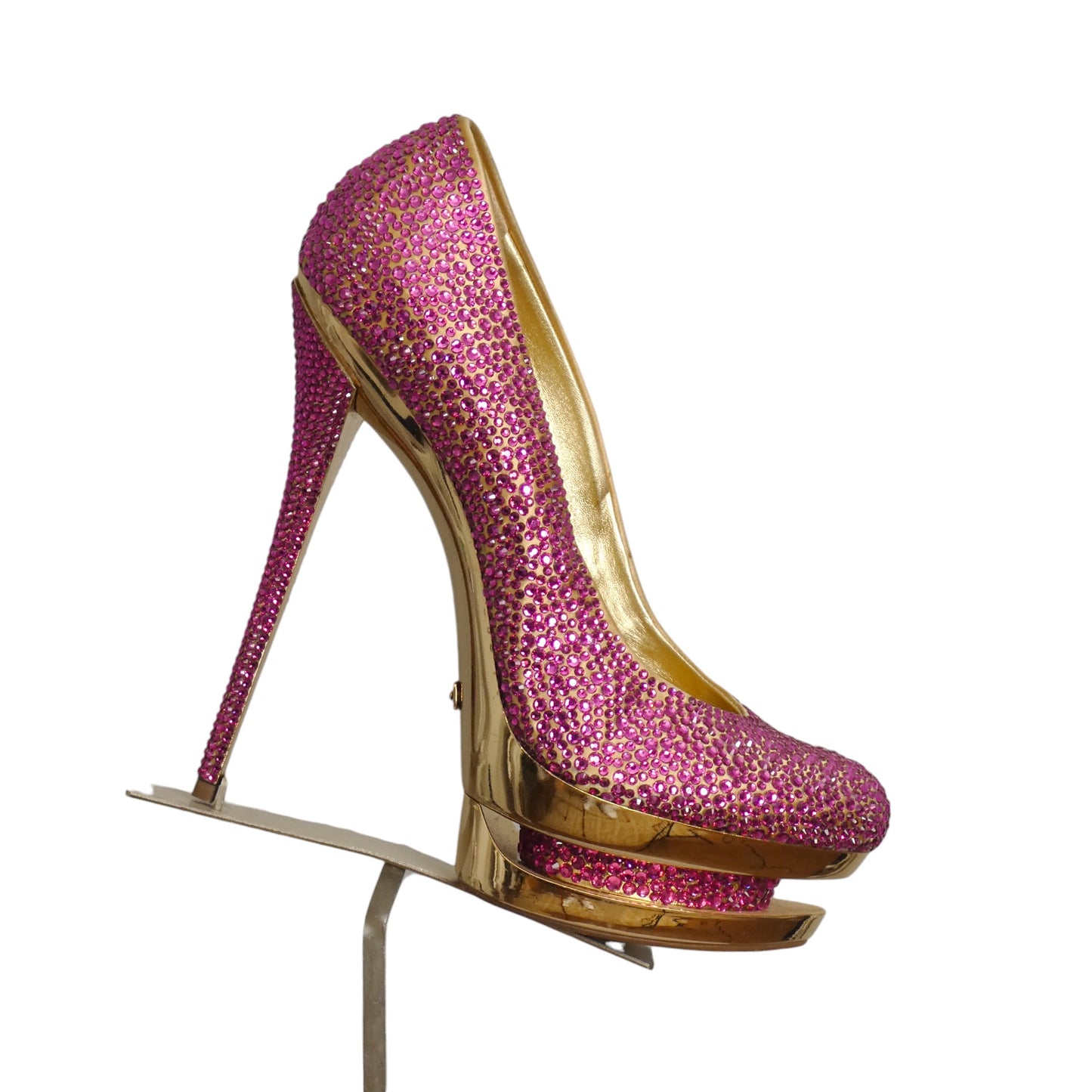 GIANMARCO LORENZI- NIB Swarovski Studded Platform Pumps, Size-39