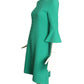 GUCCI- 2016 Green Wool Shift Dress, Size 2