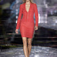 GIANNI VERSACE- NWT 2002 Red Cotton Eyelet Skirt, Size 6