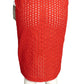GIANNI VERSACE- NWT 2002 Red Cotton Eyelet Skirt, Size 6