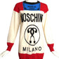 MOSCHINO COUTURE- 2016 Multi Color Cigarette Tunic Sweater, Size XS