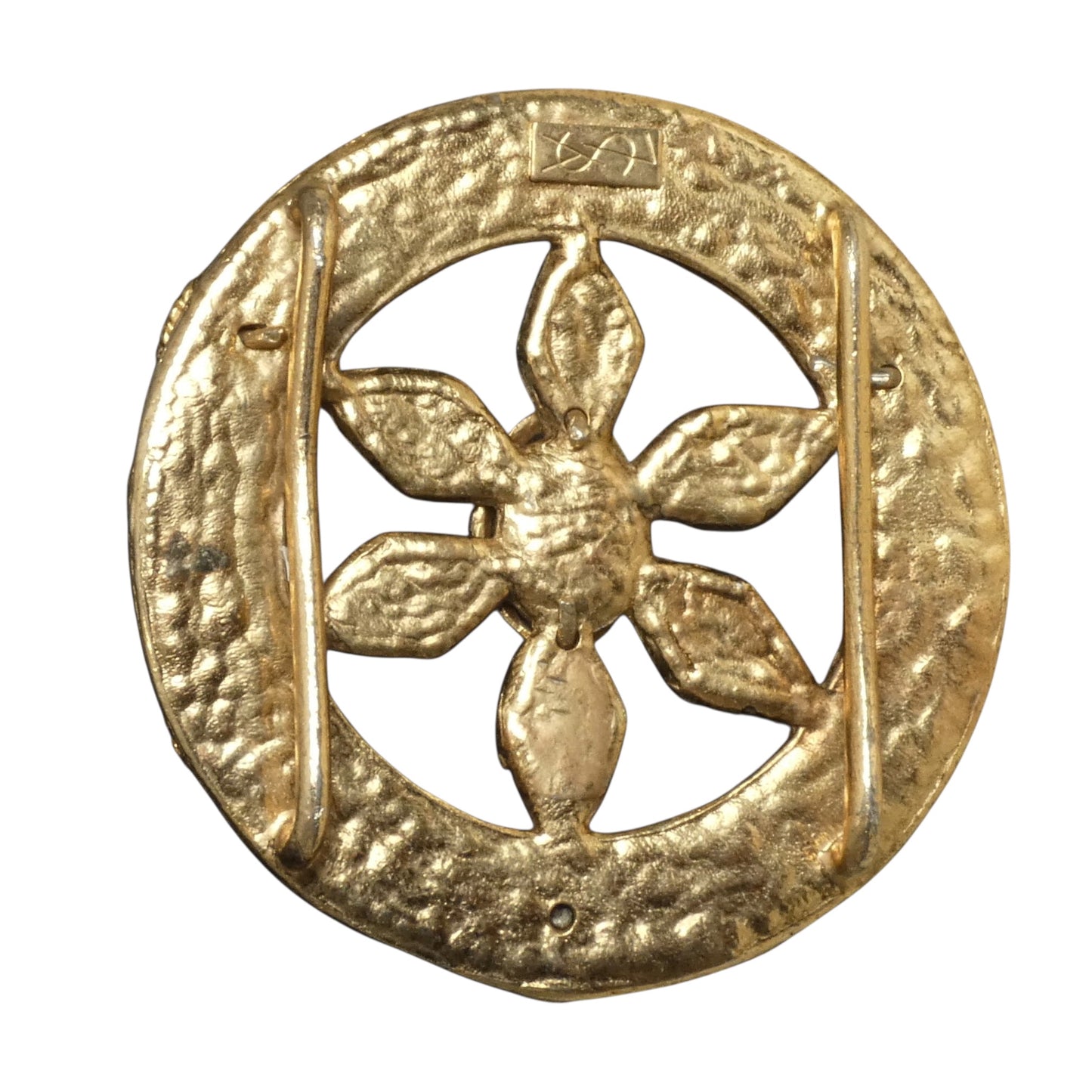 YVES SAINT LAURENT- 1980s Brass & Gripoix Buckle