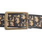 CHRISTIAN DIOR- 1970s Blue Oblique Belt, Waist 27"