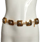 GIVENCHY-1970s Gold & Silver Metal Disc Belt