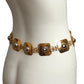 GIVENCHY-1970s Gold & Silver Metal Disc Belt