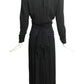 1940s Black Crepe Cocktail Dress, Size 6