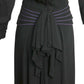 1940s Black Crepe Cocktail Dress, Size 6