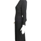 1940s Black Crepe Cocktail Dress, Size 6