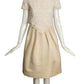 PIERRE CARDIN HAUTE COUTURE- 1960s Ivory Silk & Lace Cocktail Dress, Size 8