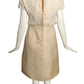 PIERRE CARDIN HAUTE COUTURE- 1960s Ivory Silk & Lace Cocktail Dress, Size 8