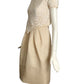 PIERRE CARDIN HAUTE COUTURE- 1960s Ivory Silk & Lace Cocktail Dress, Size 8