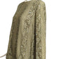 ANDRE LAUG- 1980s Green Bead & Sequin Tunic, Size 18
