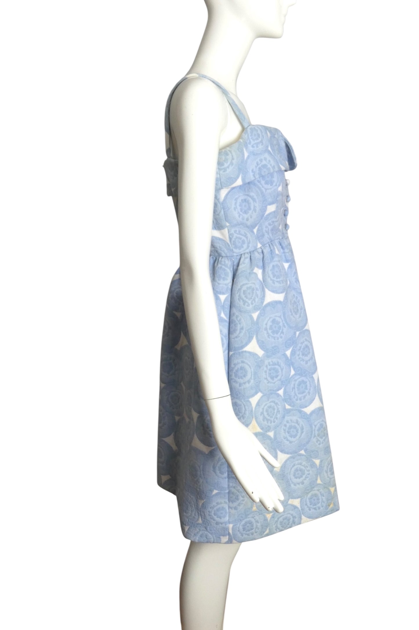 GEOFFREY BEENE- AS IS 1960s Cotton Jacquard Dress, Size 4